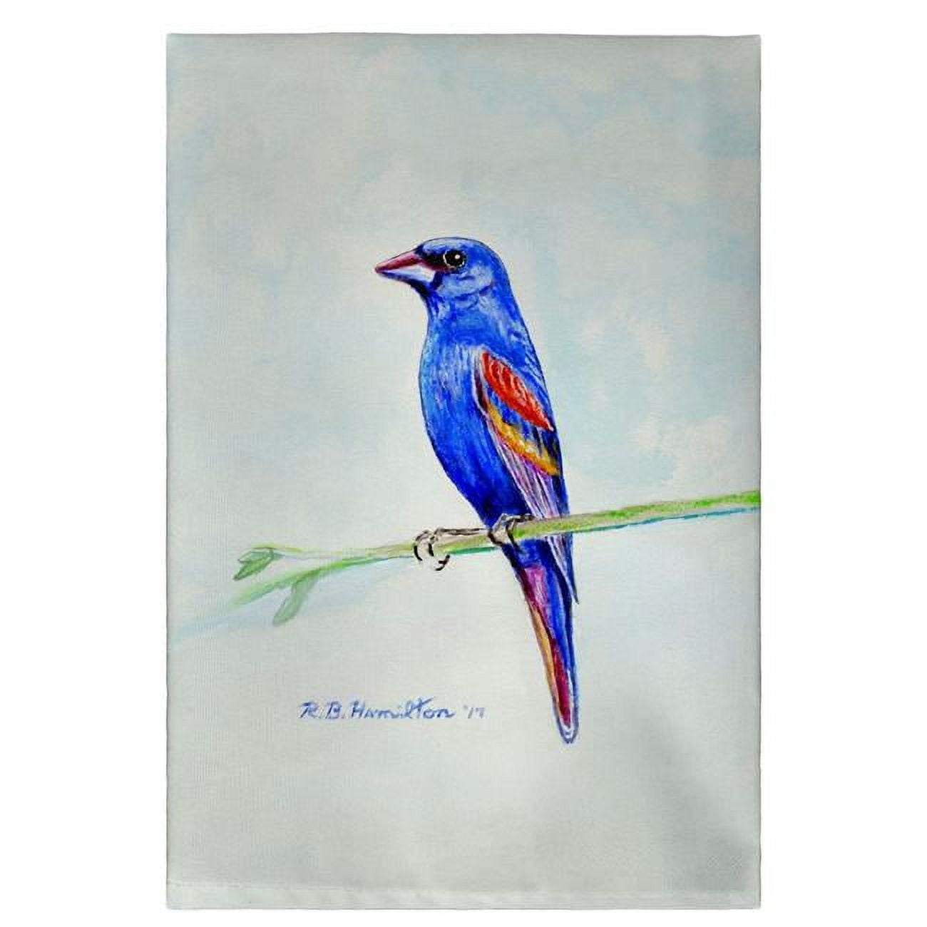 20 x 20 in. Blue Grosbeak Guest Towel