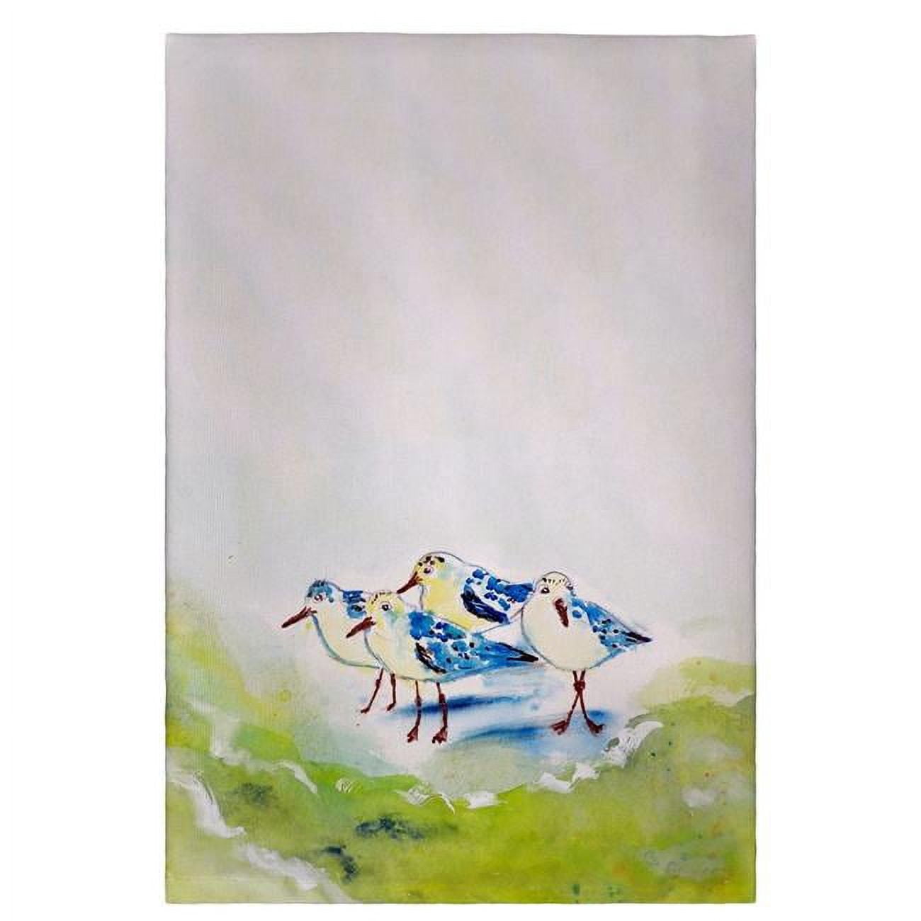 20 x 20 in. Green Sanderlings Guest Towel