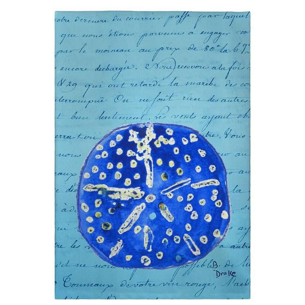 GT989 20 x 20 in. Blue Sand Dollar Guest Towel