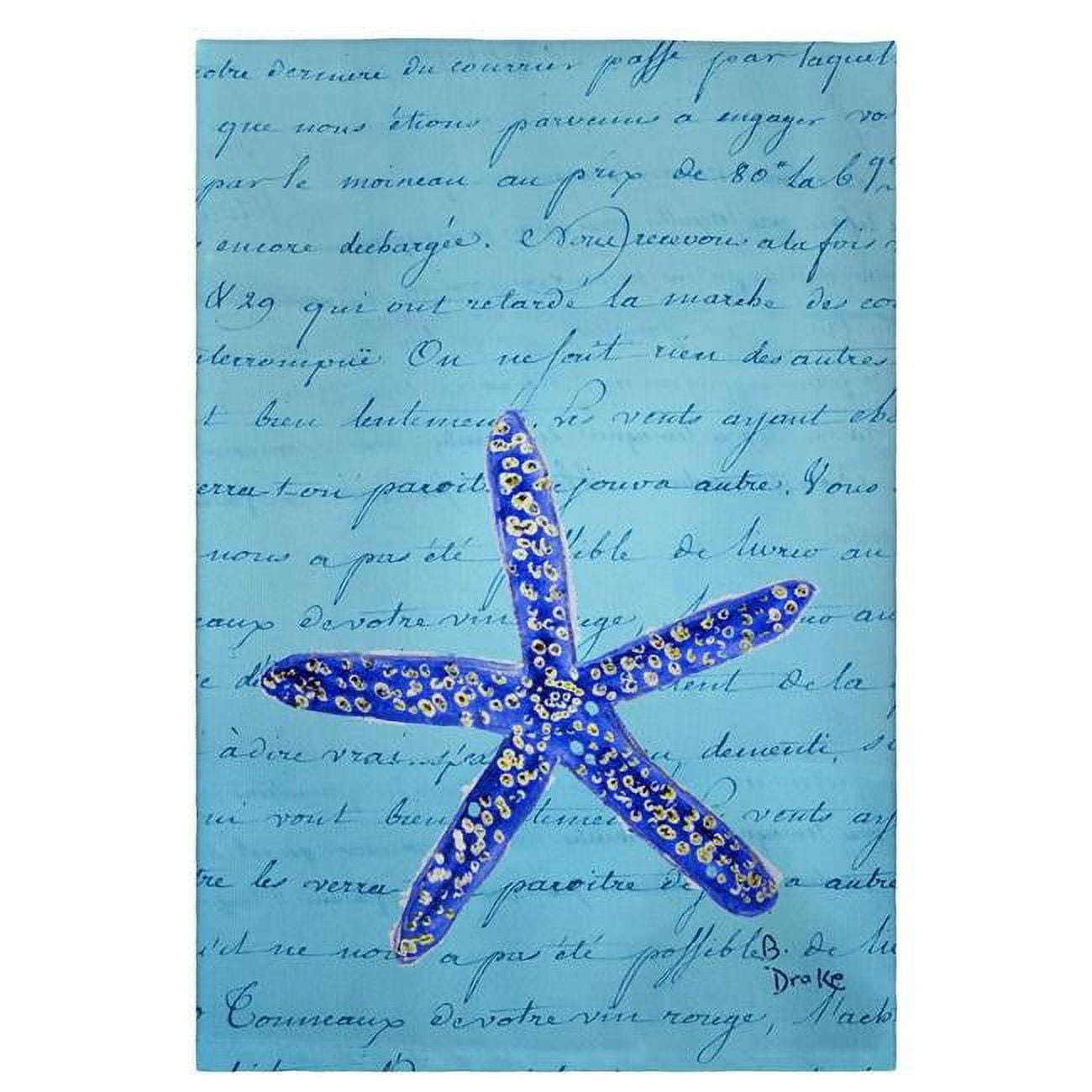 20 x 20 in. Blue Starfish Guest Towel