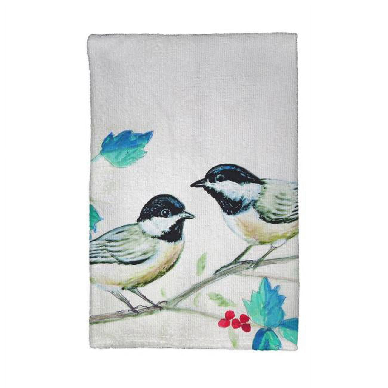 Picture of Betsy Drake KT645 16 x 25 in. Christmas Chickadees Kitchen Towel