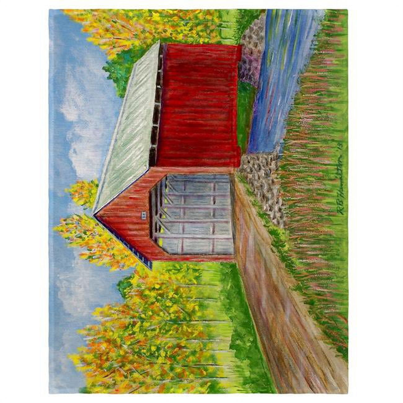 Picture of Betsy Drake PM028 14 x 18 in. Dicks Covered Bridge Place Mat - Set of 4