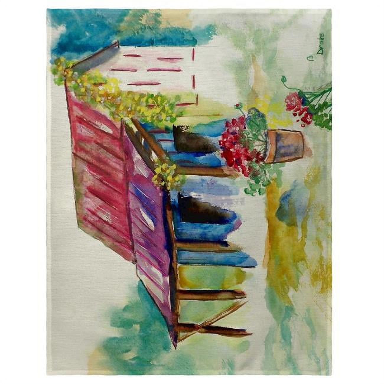 Picture of Betsy Drake PM054 14 x 18 in. Barn & Geraniums Place Mat - Set of 4