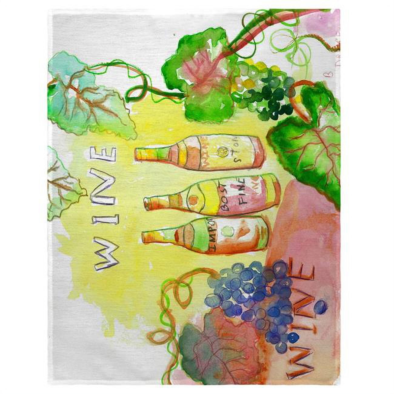 Picture of Betsy Drake PM078 14 x 18 in. Wine Bottles Place Mat - Set of 4