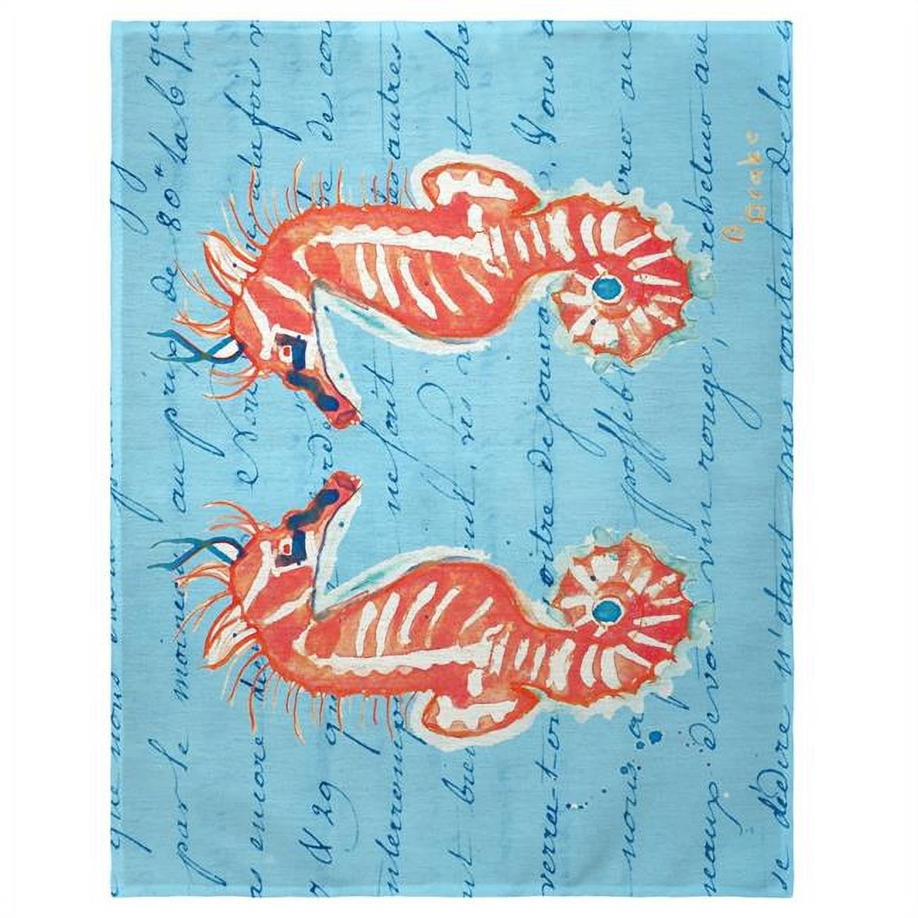 Picture of Betsy Drake PM100B 14 x 18 in. Coral Seahorses Place Mat - Set of 4