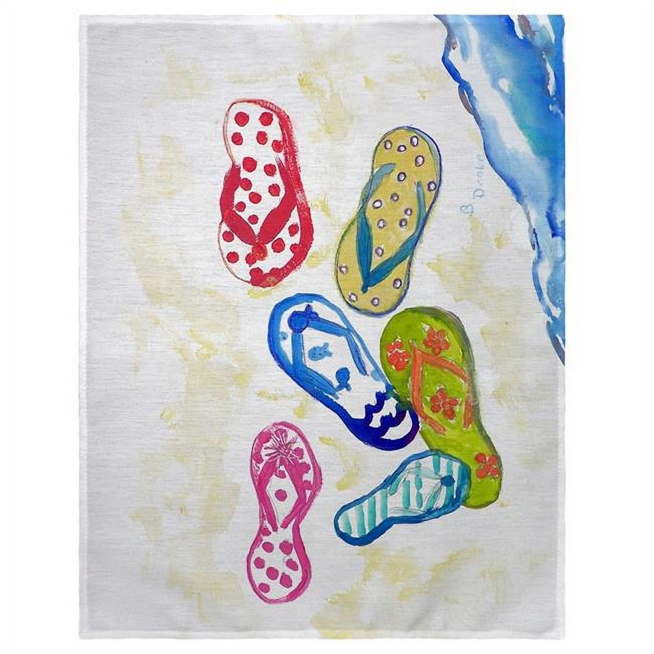 Picture of Betsy Drake PM154 14 x 18 in. Six Flip Flops Place Mat - Set of 4