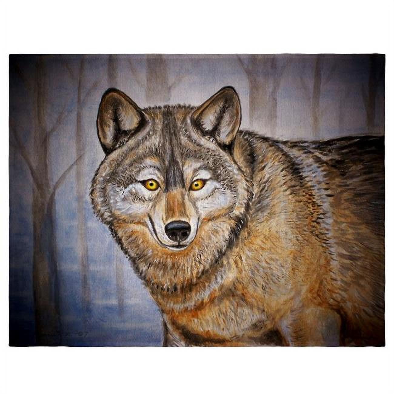 Picture of Betsy Drake PM315 14 x 18 in. Gray Wolf Place Mat - Set of 4