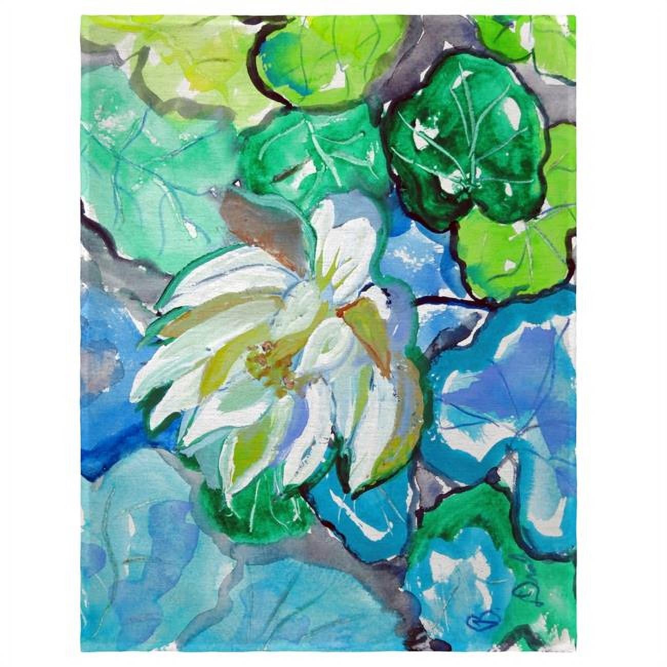 Picture of Betsy Drake PM841 14 x 18 in. White Lily Flower Place Mat - Set of 4