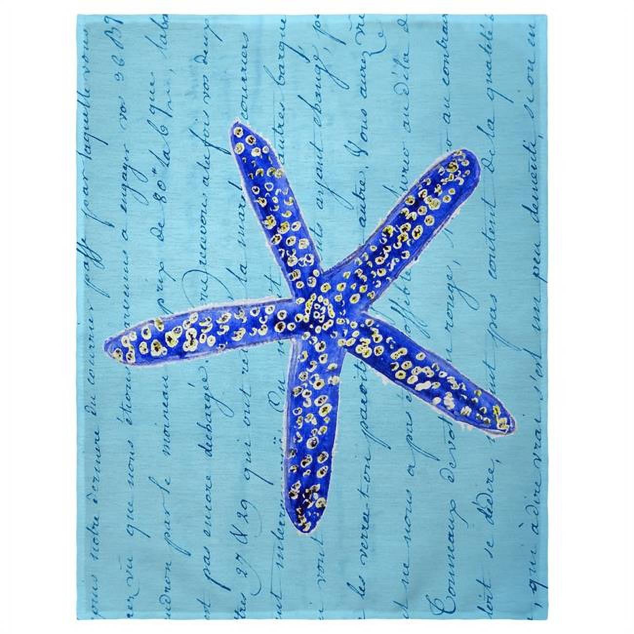 Picture of Betsy Drake PM991 14 x 18 in. Blue Starfish Place Mat - Set of 4