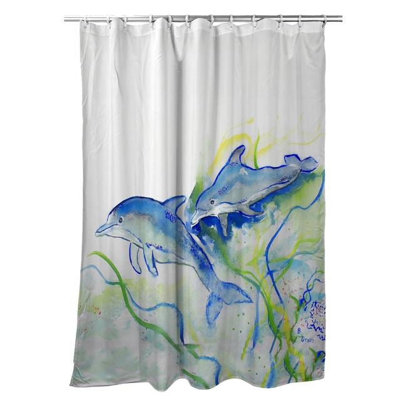 Picture of Betsy Drake SH002 70 x 72 in. Betsys Dolphins Shower Curtain