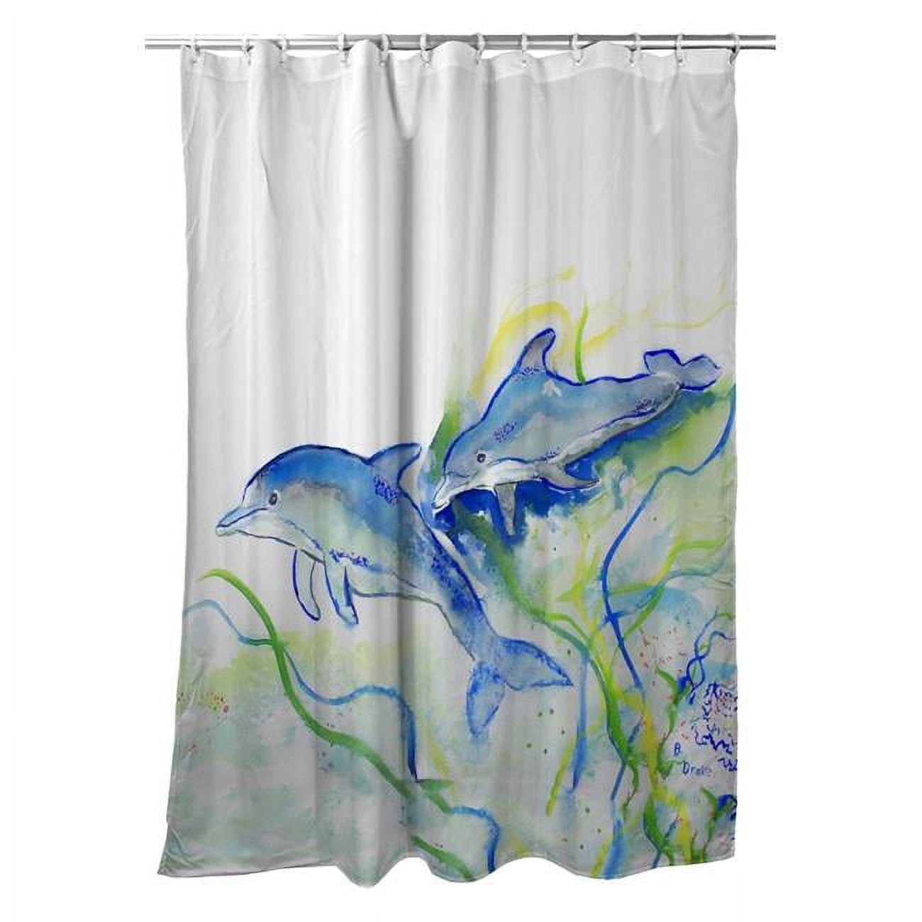 SH002 70 x 72 in. Betsys Dolphins Shower Curtain