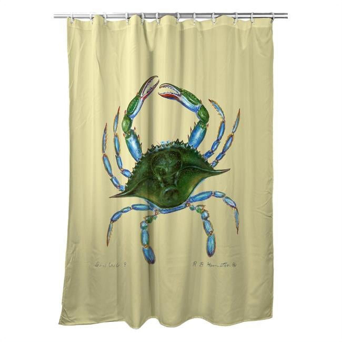 Picture of Betsy Drake SH004Y 70 x 72 in. Female Blue Crab Shower Curtain