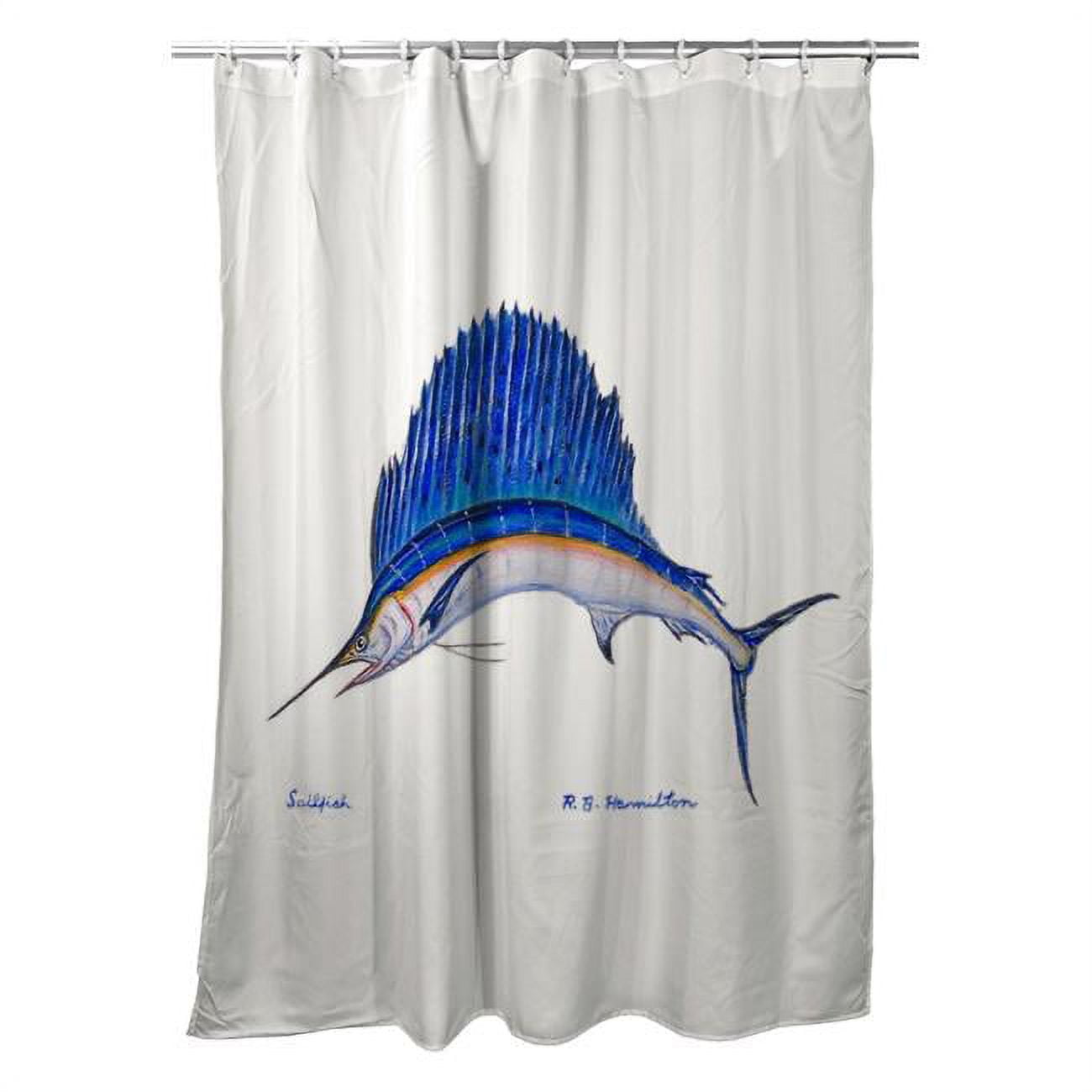 Picture of Betsy Drake SH006C 70 x 72 in. Sailfish Shower Curtain