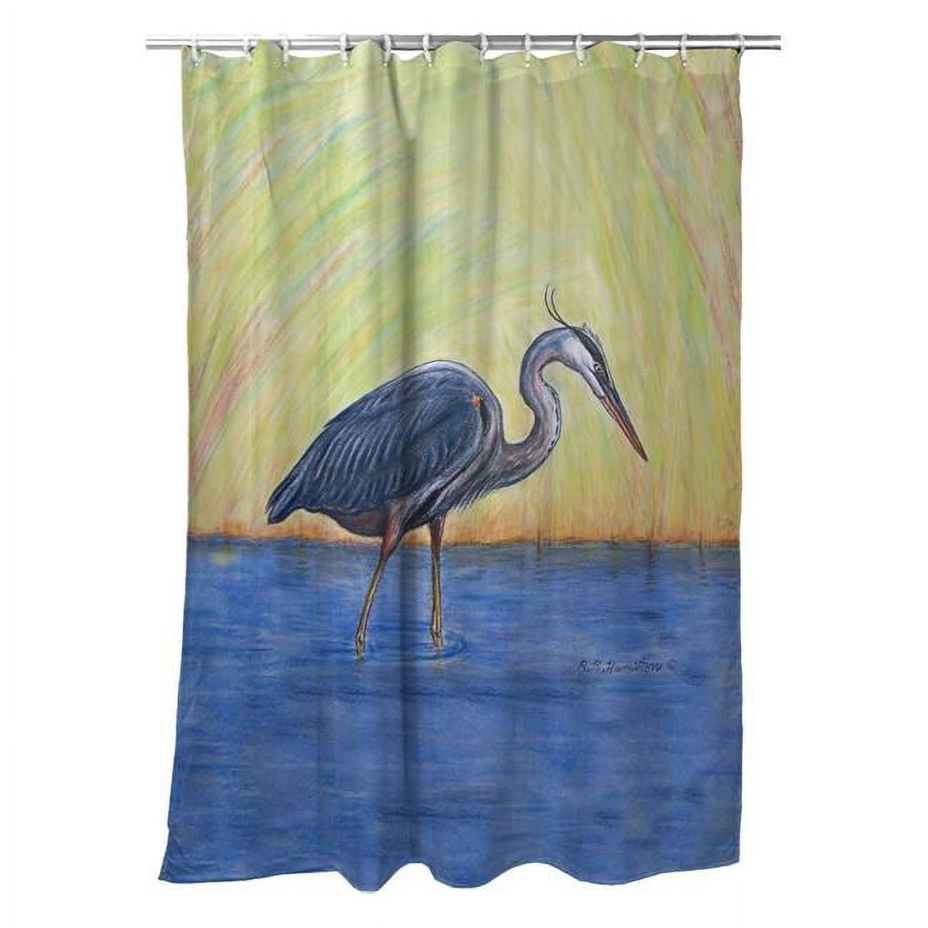 70 x 72 in. Blue Heron Shower Curtain