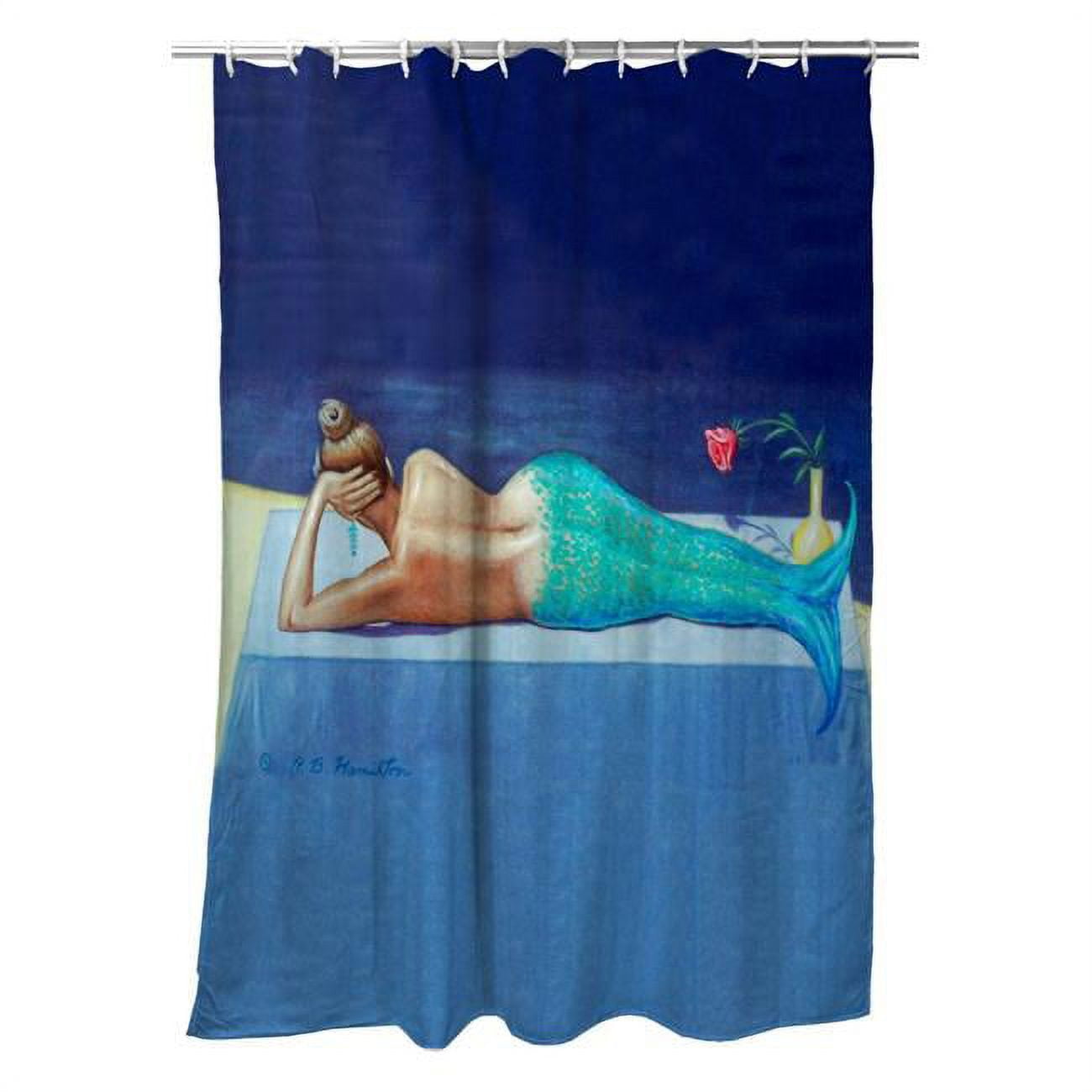 Picture of Betsy Drake SH073 70 x 72 in. Mermaid Shower Curtain