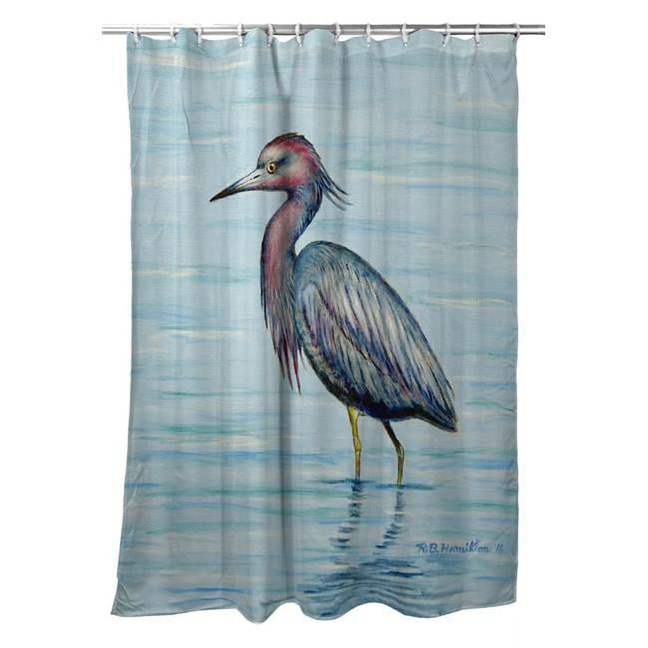 70 x 72 in. Dicks Little Blue Heron Shower Curtain