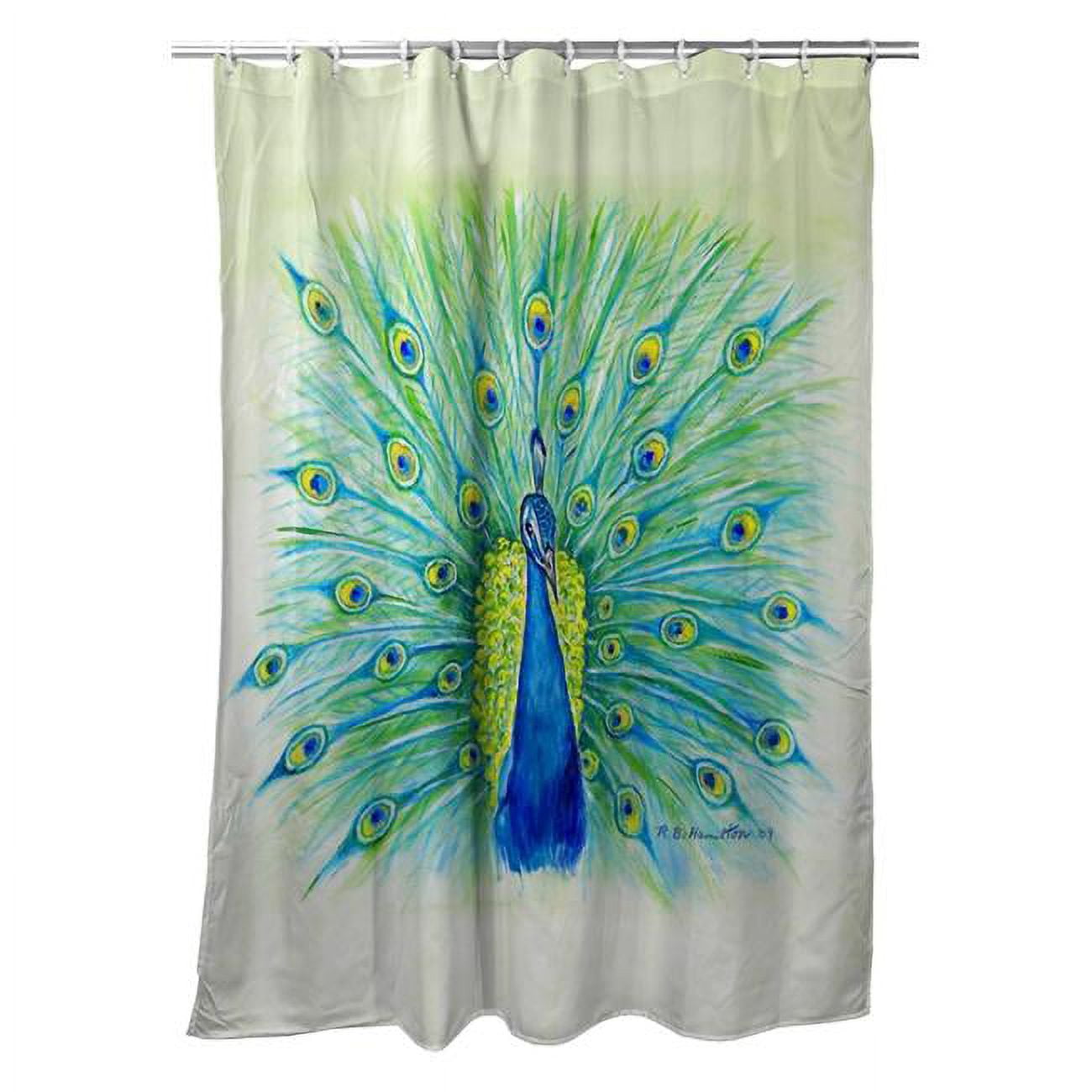 SH758 70 x 72 in. Peacock Shower Curtain