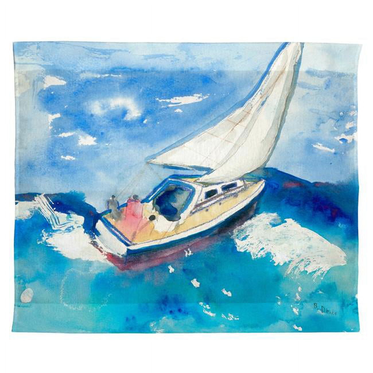 24 x 30 in. Betsys Sailboat Outdoor Wall Hanging