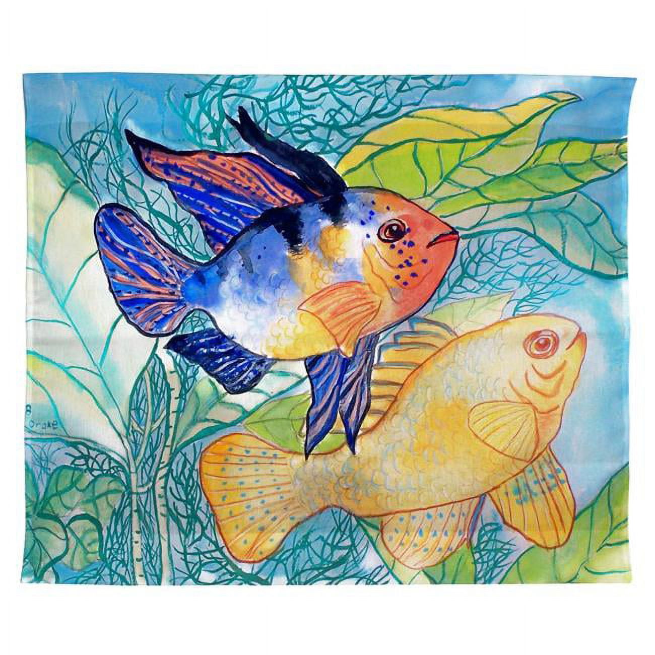 24 x 30 in. Betsys Two Fish Outdoor Wall Hanging