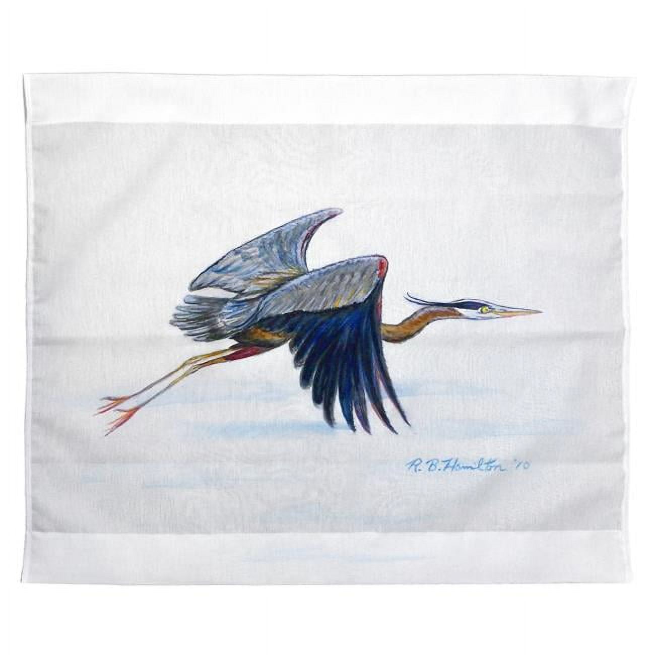 24 x 30 in. Eddies Blue Heron Outdoor Wall Hanging