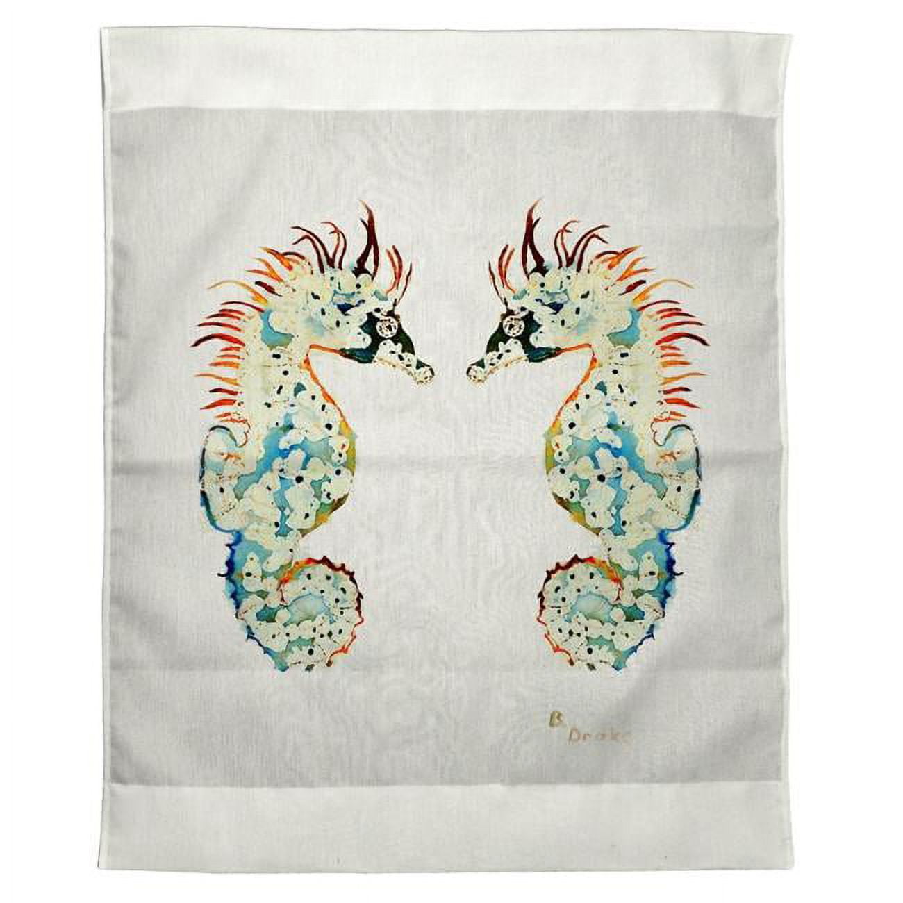 24 x 30 in. Betsys Seahorses Outdoor Wall Hanging