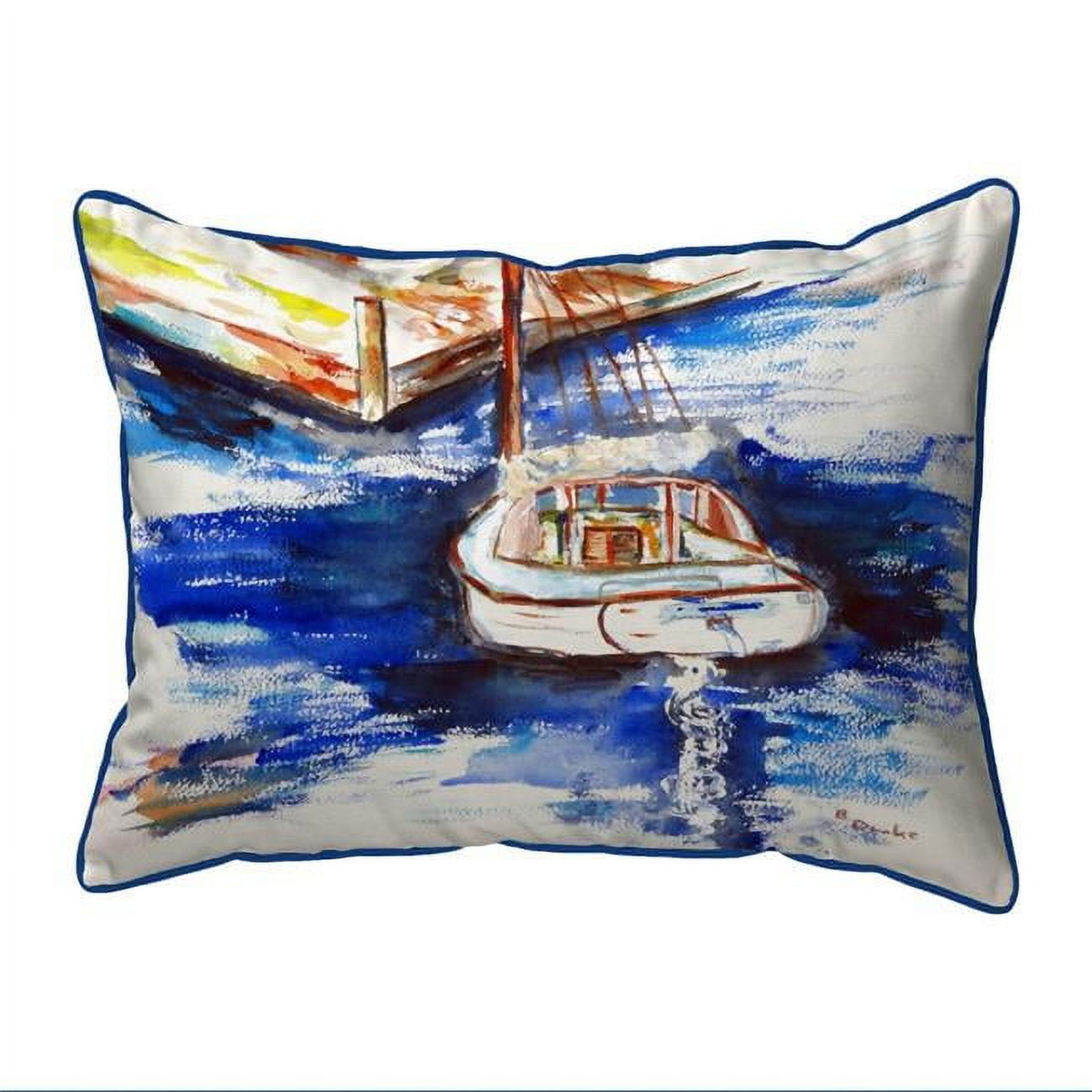 11 x 14 in. Sailboat & Dock Small Pillow