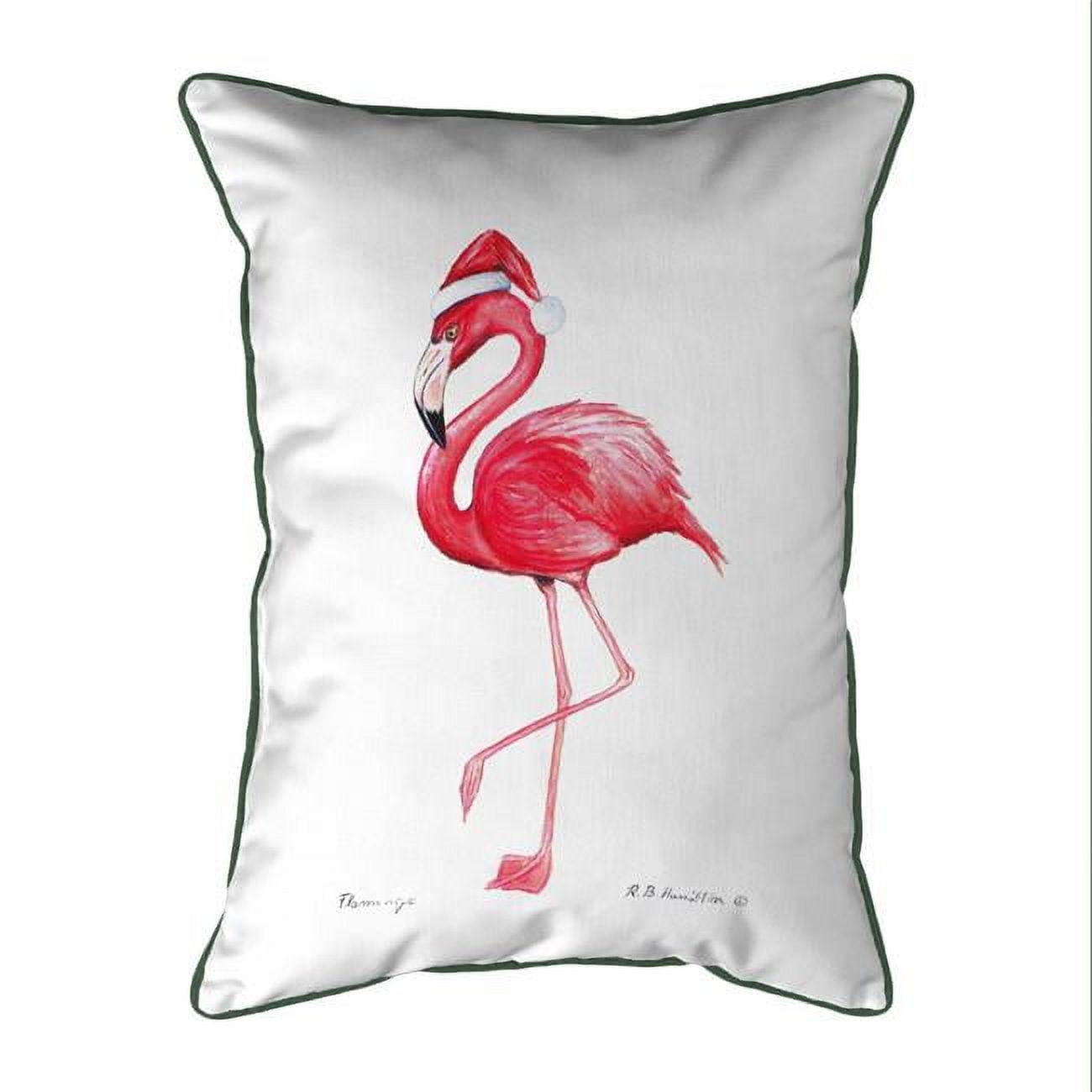20 x 24 in. Flamingo Santa Extra Large Zippered Pillow