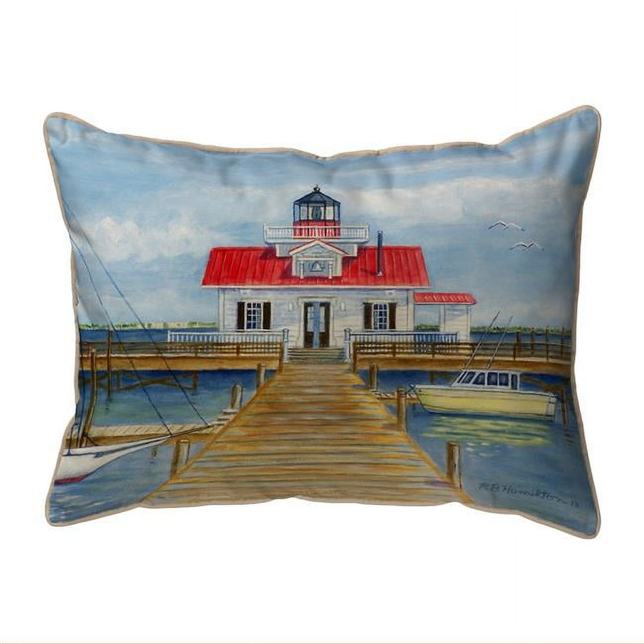 20 x 24 in. Marshes Lighthouse Extra Large Zippered Pillow
