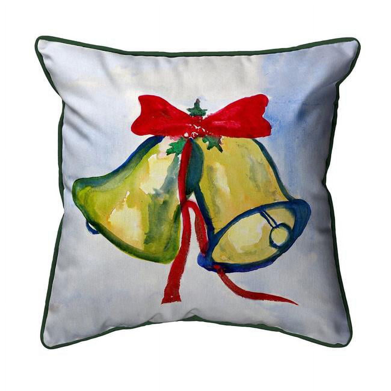 22 x 22 in. Christmas Bells Extra Large Zippered Pillow