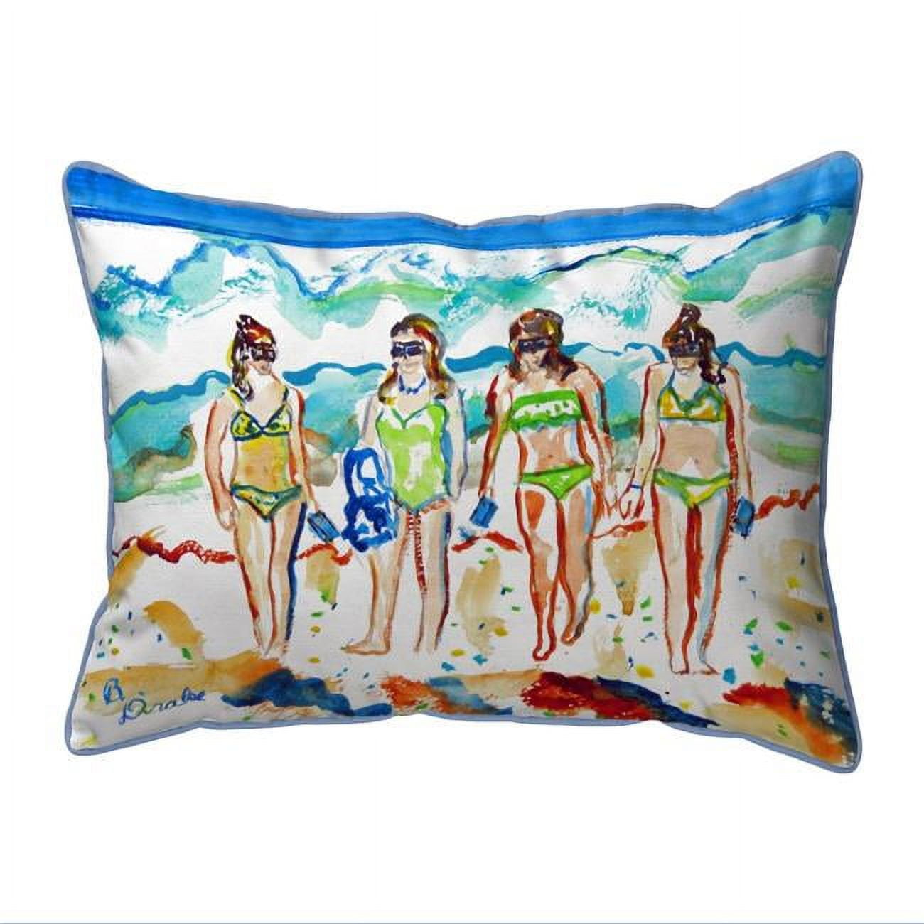 20 x 24 in. Girls Walking Extra Large Zippered Pillow