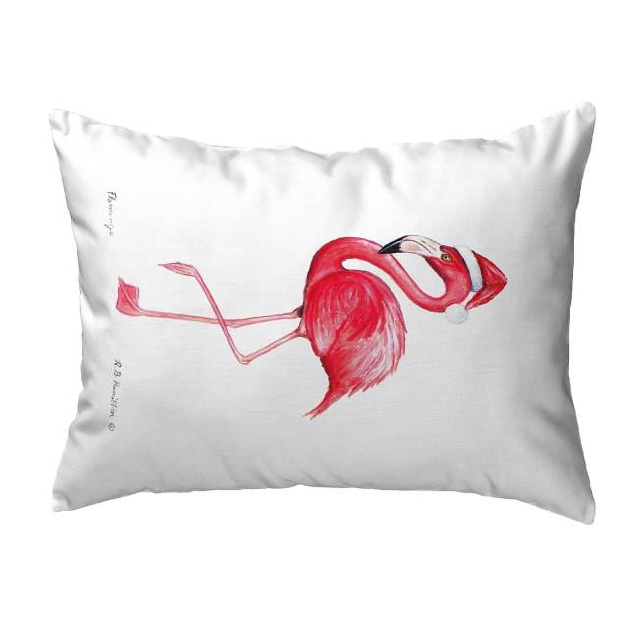 16 x 20 in. Flamingo Santa Noncorded Pillow