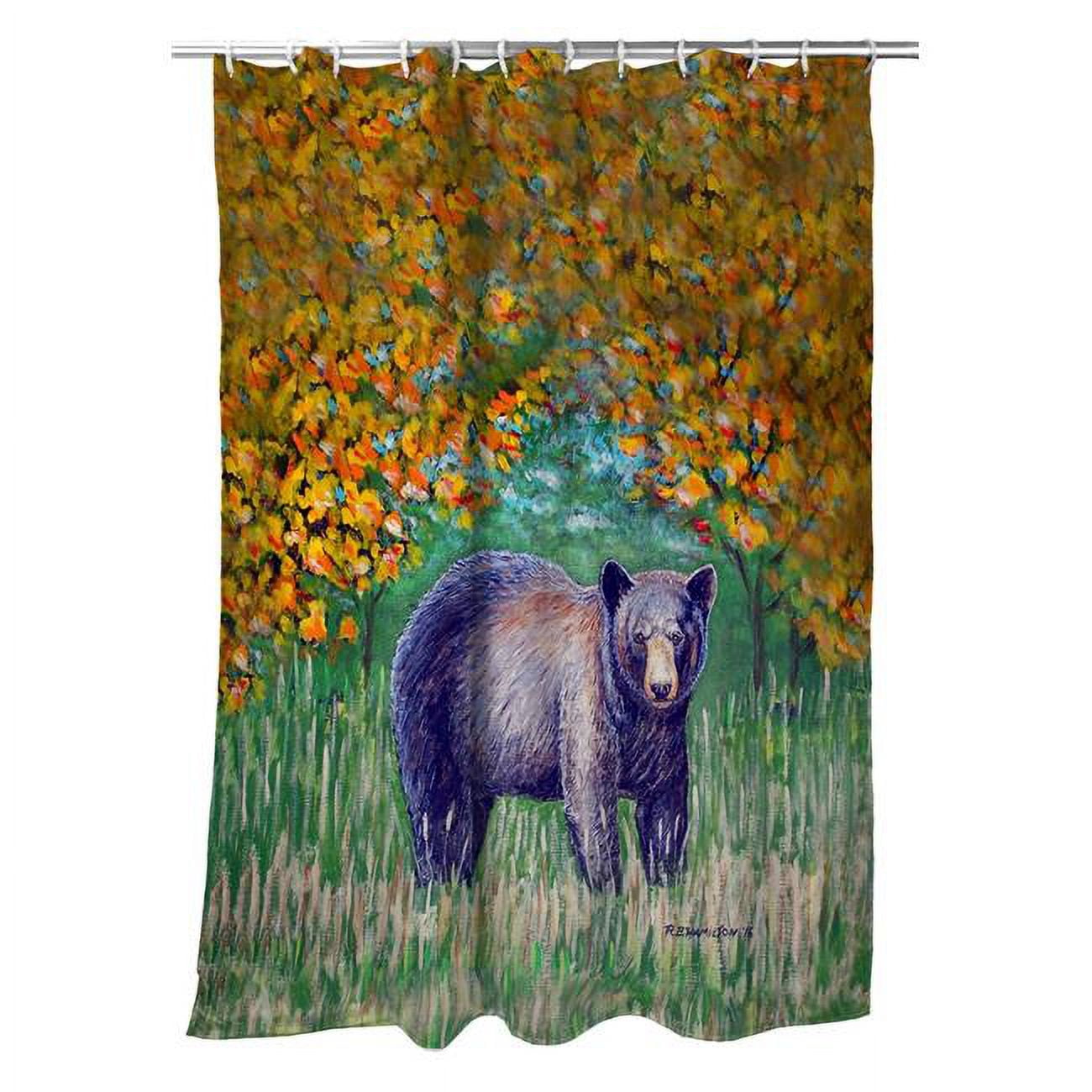 70 x 72 in. Black Bear Shower Curtain