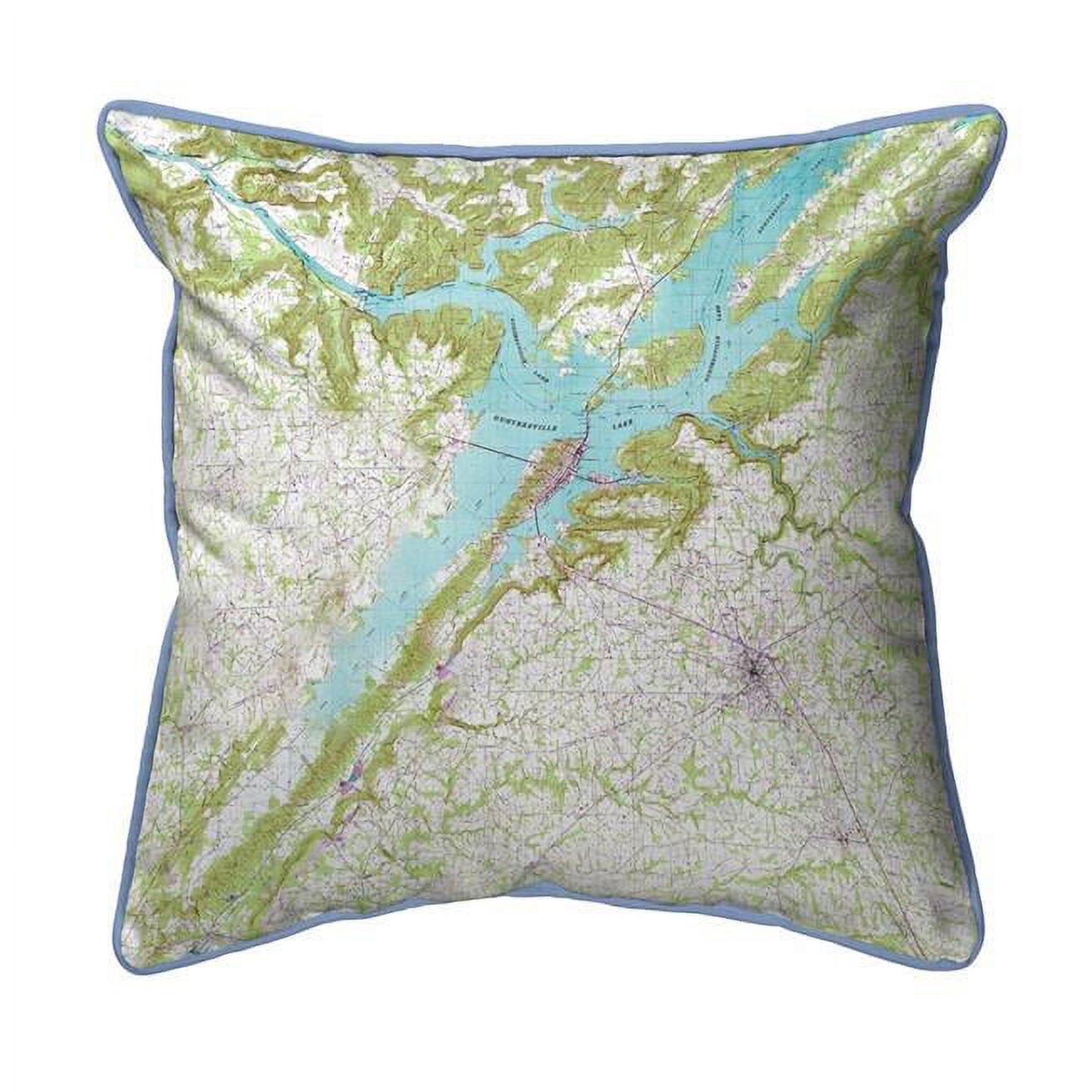 Picture of Betsy Drake HJ611 18 x 18 in. Lake Guntersville&#44; AL Nautical Map Large Corded Indoor & Outdoor Pillow