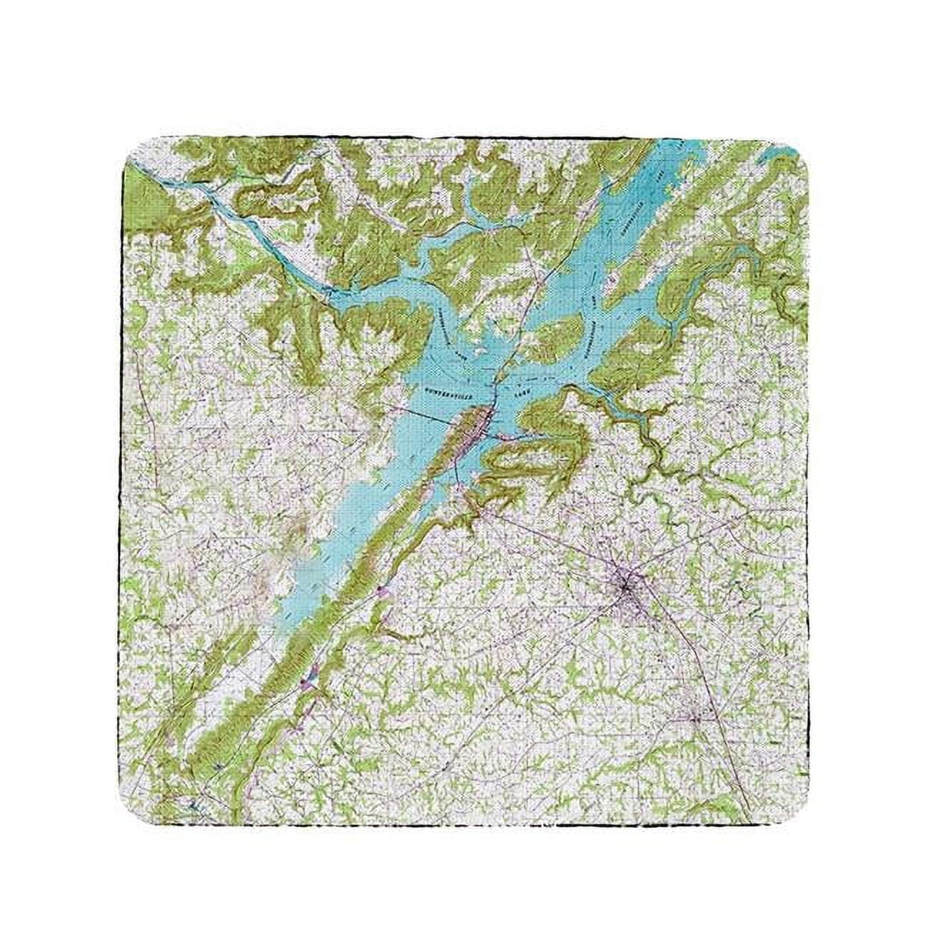Picture of Betsy Drake CT611 4 x 4 in. Lake Guntersville, AL Nautical Map Coaster - Set of 4