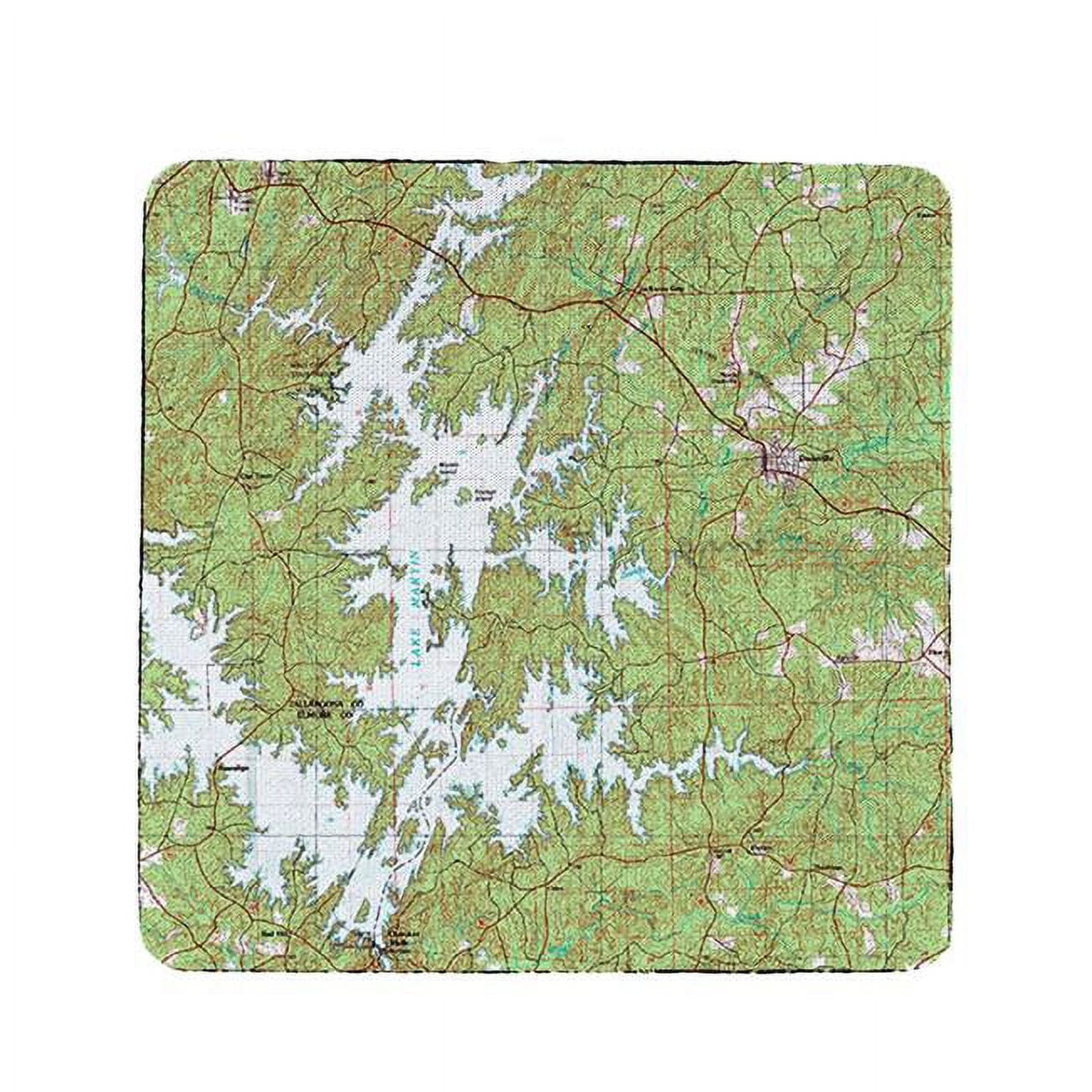 Picture of Betsy Drake CT975 4 x 4 in. Lake Martin, AL Nautical Map Coaster - Set of 4