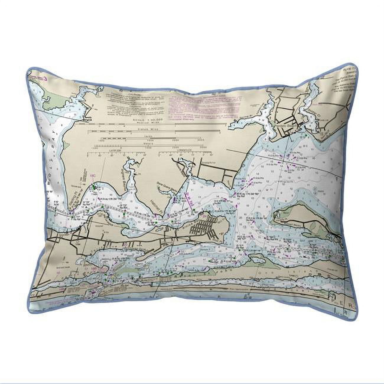 Picture of Betsy Drake HJ11378 16 x 20 in. Orange Beach&#44; AL Nautical Map Large Corded Indoor & Outdoor Pillow