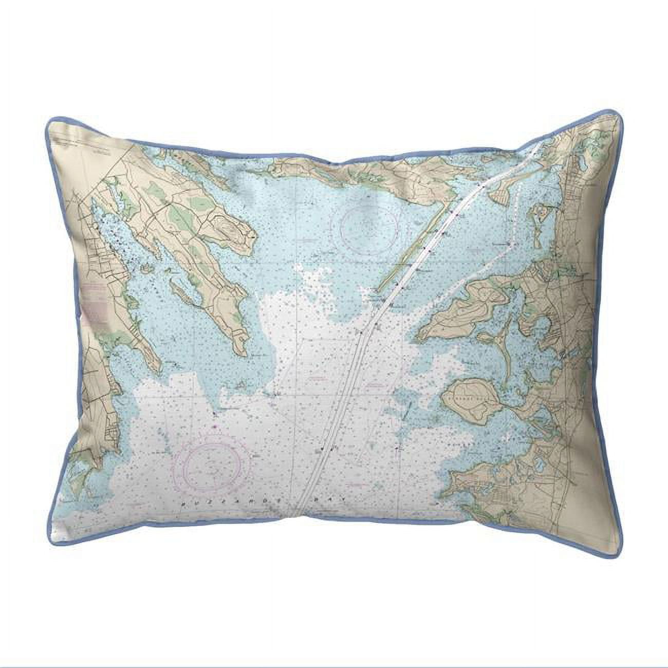 11 x 14 in. Cape Cod, MA Nautical Map Small Corded Indoor & Outdoor Pillow