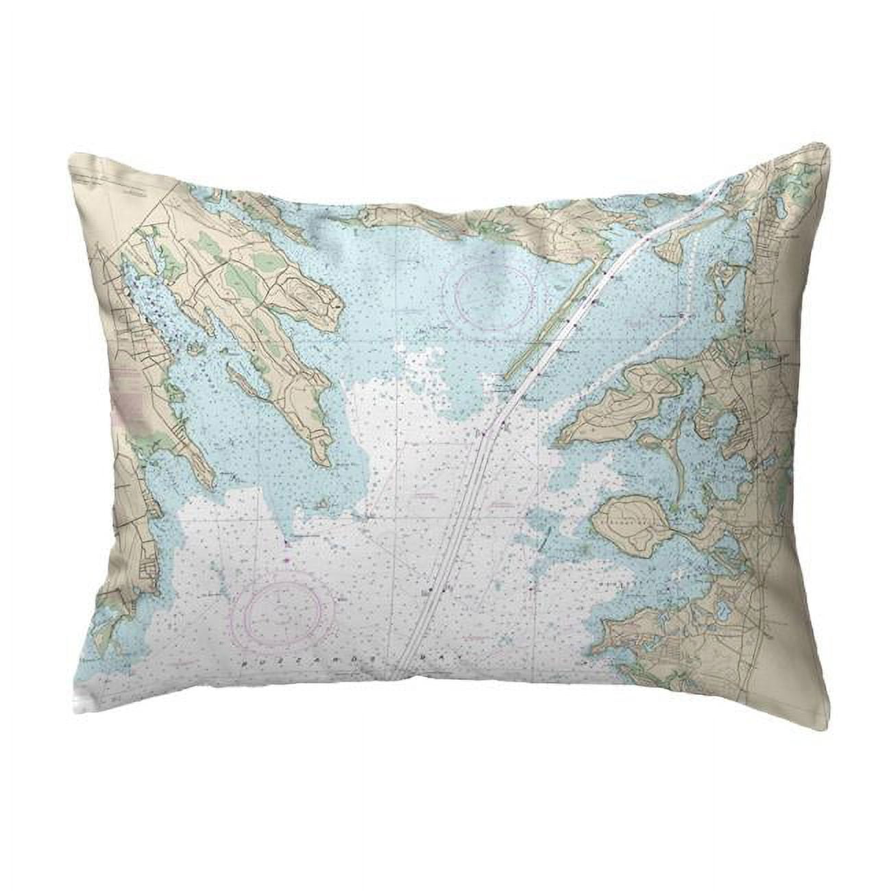 16 x 20 in. Cape Cod, MA Nautical Map Noncorded Indoor & Outdoor Pillow