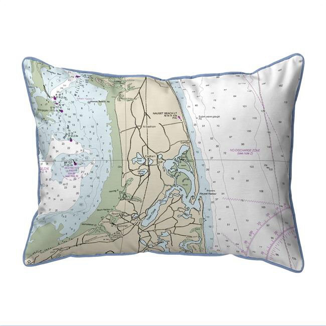 Picture of Betsy Drake HJ13246NB 16 x 20 in. Cape Cod - Nauset Beach&#44; MA Nautical Map Large Corded Indoor & Outdoor Pillow