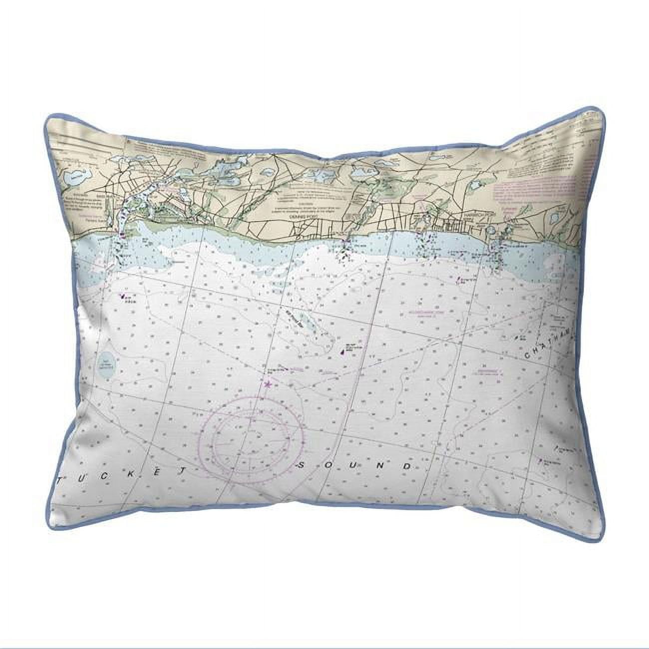 Picture of Betsy Drake HJ13229HP 16 x 20 in. Harwich Port&#44; MA Nautical Map Large Corded Indoor & Outdoor Pillow