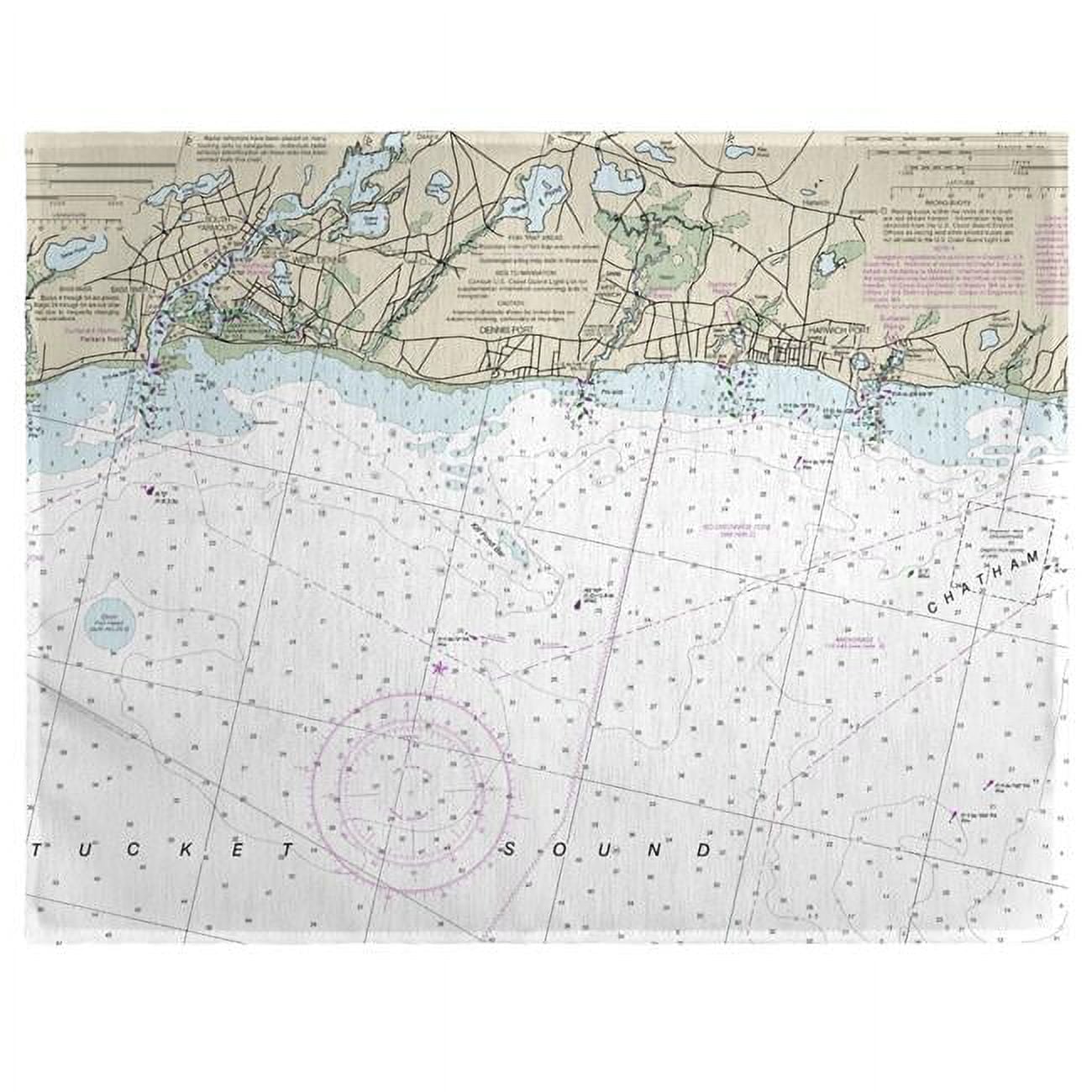 Picture of Betsy Drake PM13229HP 14 x 18 in. Harwich Port, MA Nautical Map Place Mat - Set of 4