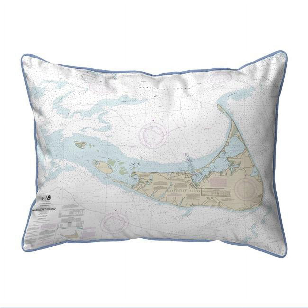 Picture of Betsy Drake HJ13241NI 16 x 20 in. Nantucket Island&#44; MA Nautical Map Large Corded Indoor & Outdoor Pillow