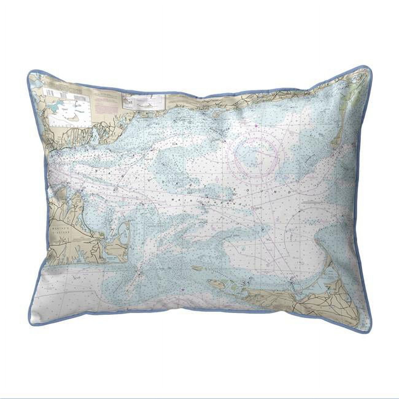 Picture of Betsy Drake HJ13237NS 16 x 20 in. Nantucket Sound&#44; MA Nautical Map Large Corded Indoor & Outdoor Pillow