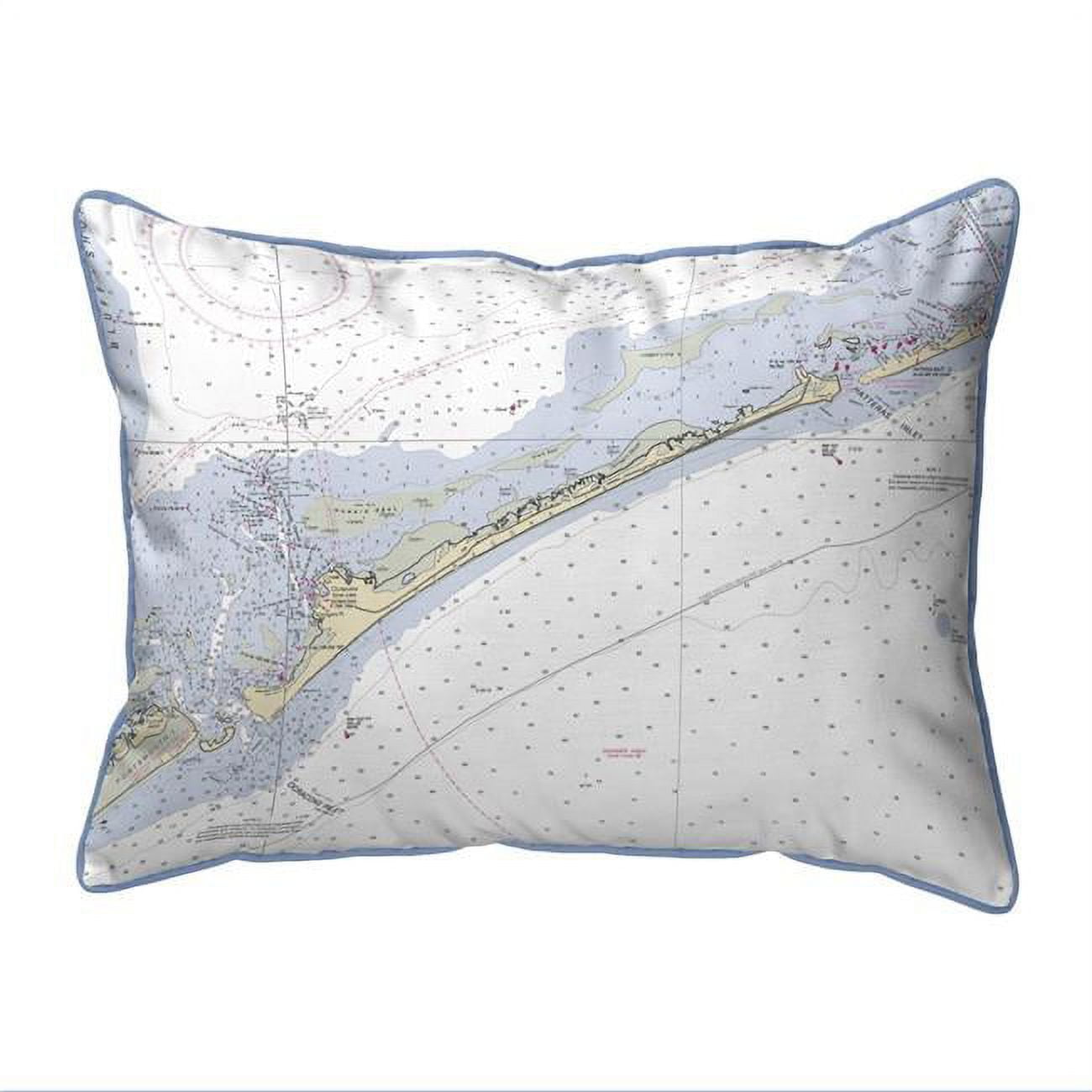 Picture of Betsy Drake HJ228 16 x 20 in. Ocracoke Inlet&#44; NC Nautical Map Large Corded Indoor & Outdoor Pillow