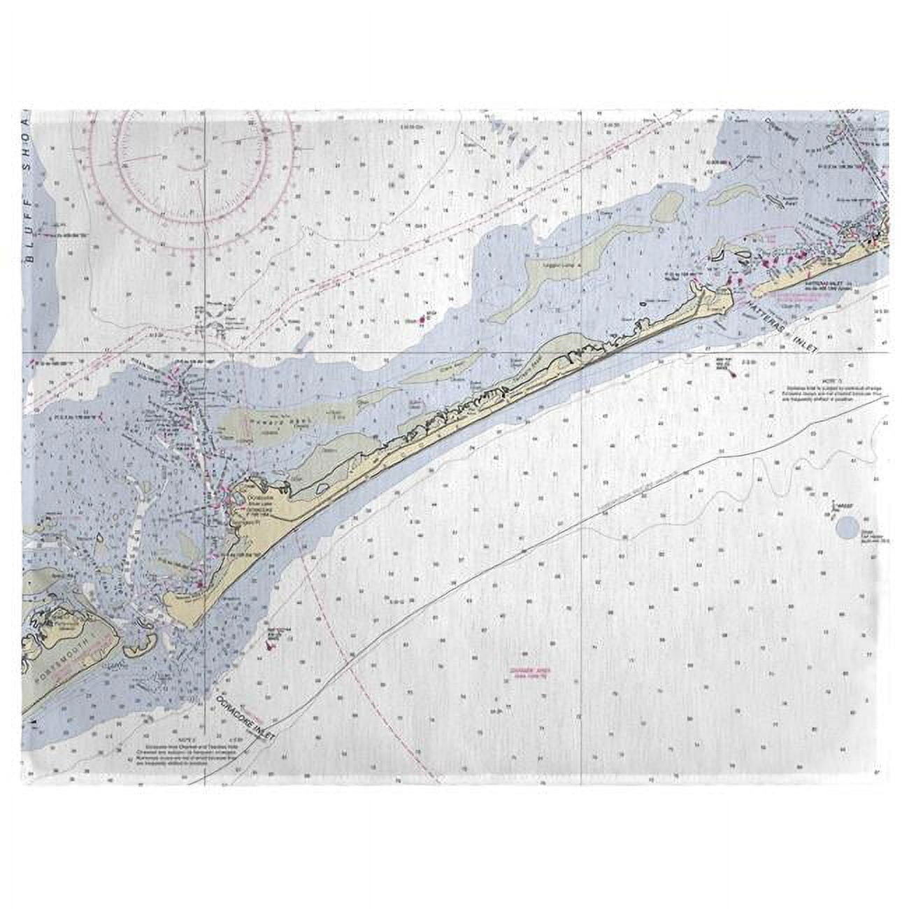 Picture of Betsy Drake PM228 14 x 18 in. Ocracoke Inlet, NC Nautical Map Place Mat - Set of 4