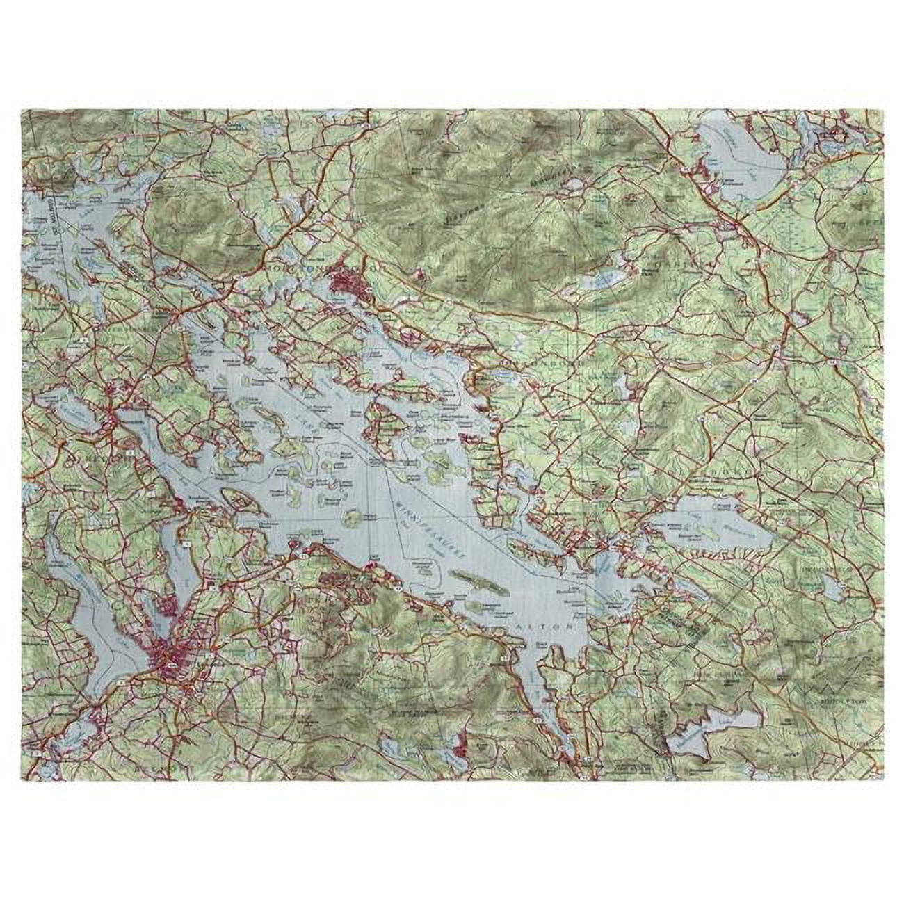 Picture of Betsy Drake PM967 14 x 18 in. Lake Winnipesaukee, NH Nautical Map Place Mat - Set of 4
