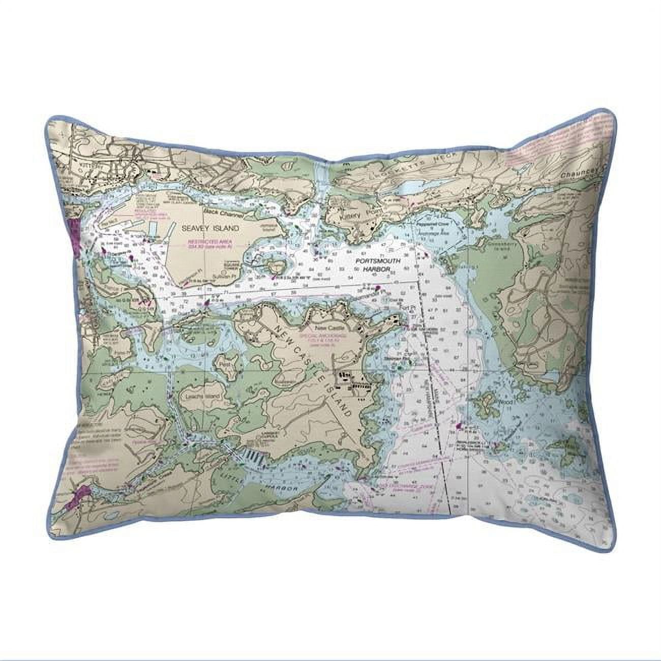 Picture of Betsy Drake HJ13283PH 16 x 20 in. Portsmouth Harbor&#44; NH Nautical Map Large Corded Indoor & Outdoor Pillow