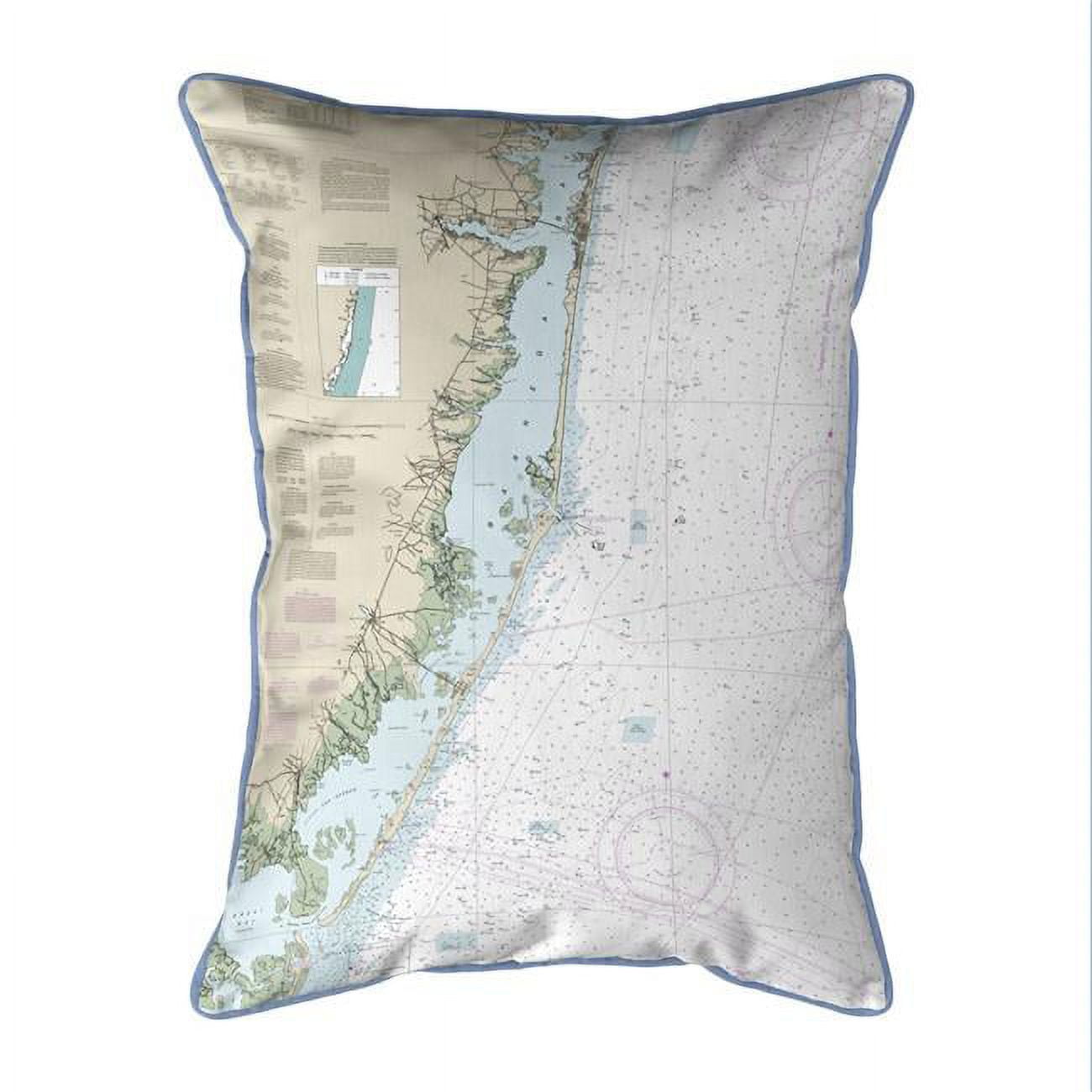 Picture of Betsy Drake HJ12323 16 x 20 in. Long Beach&#44; NJ Nautical Map Large Corded Indoor & Outdoor Pillow