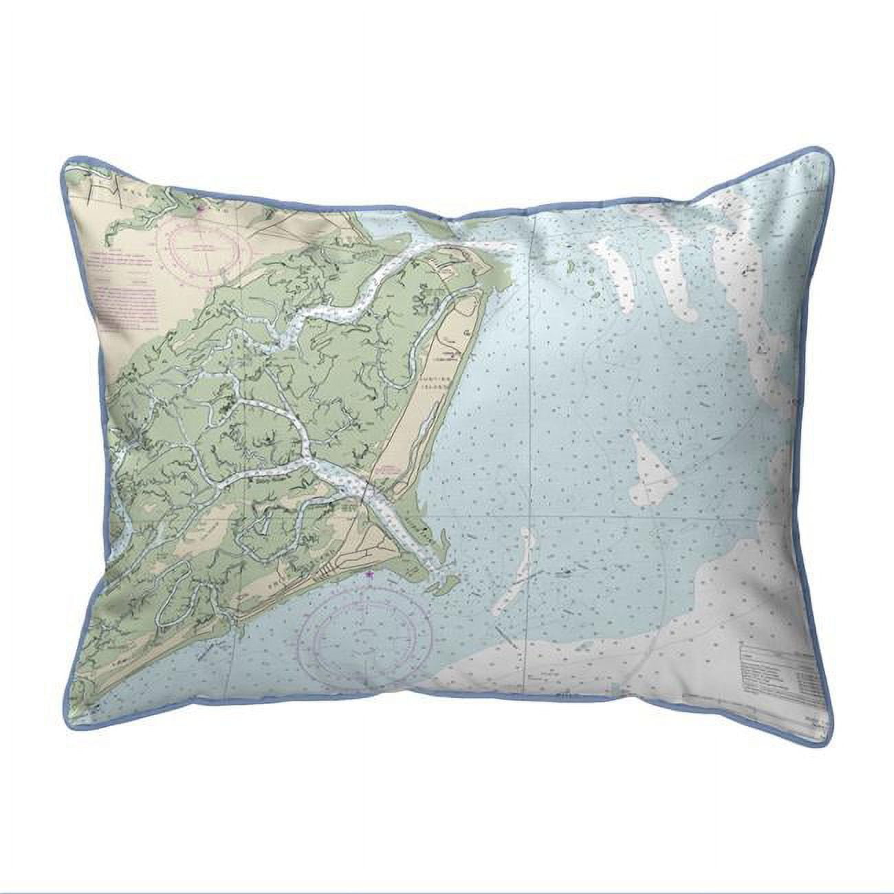 Picture of Betsy Drake HJ11517 16 x 20 in. Fripp Island&#44; SC Nautical Map Large Corded Indoor & Outdoor Pillow