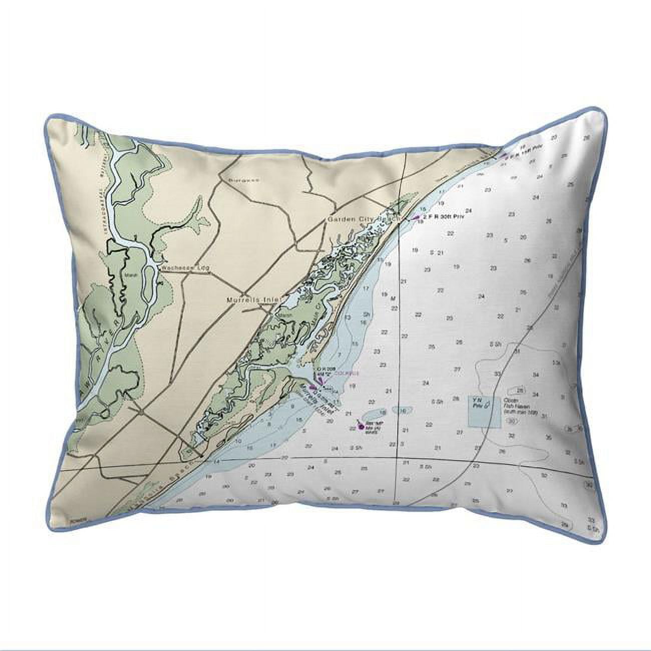 Picture of Betsy Drake HJ11535M 16 x 20 in. Murells Inlet&#44; SC Nautical Map Large Corded Indoor & Outdoor Pillow